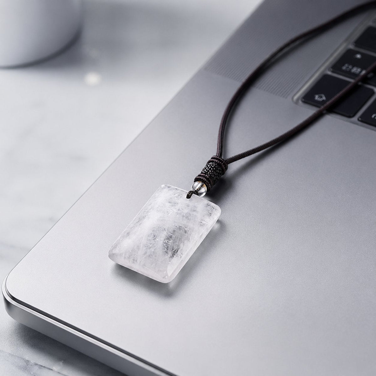 Clear quartz pendant