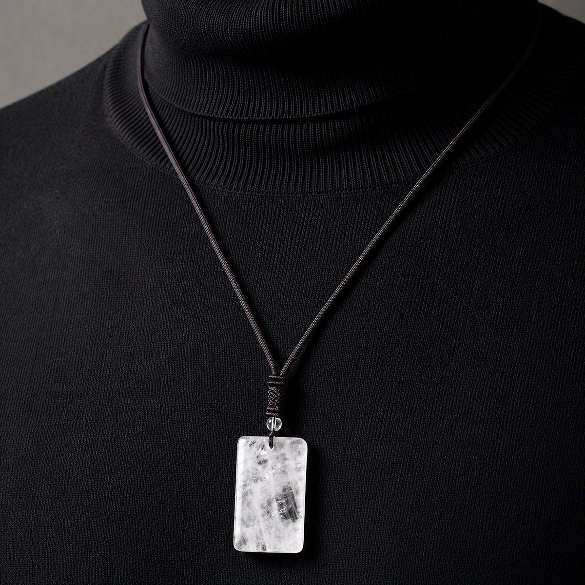 Clear quartz pendant