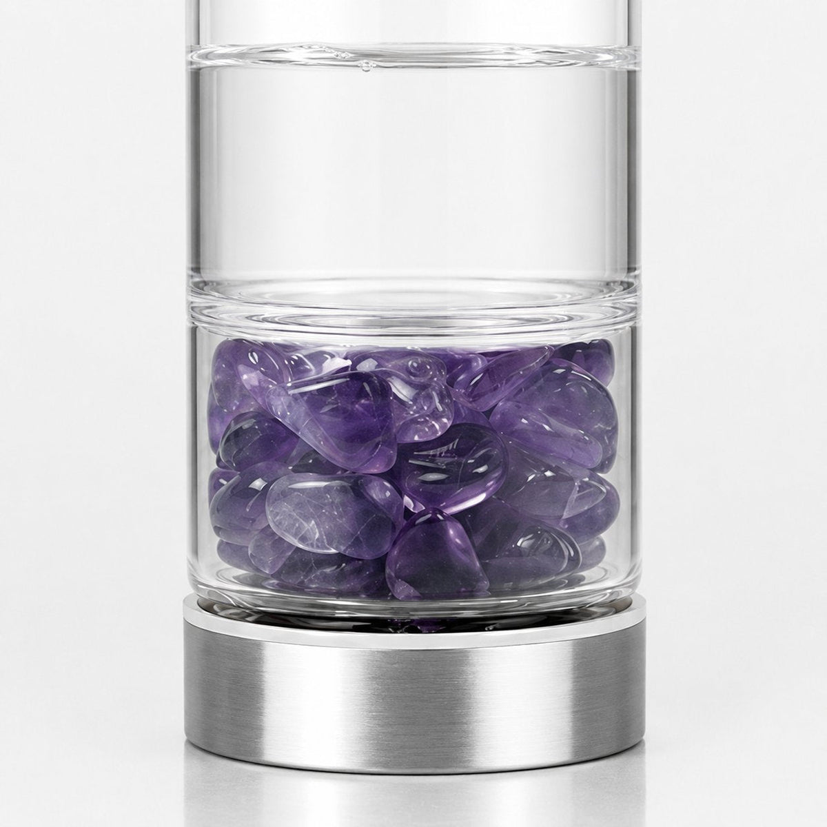 Dual-chamber mineral water bottle