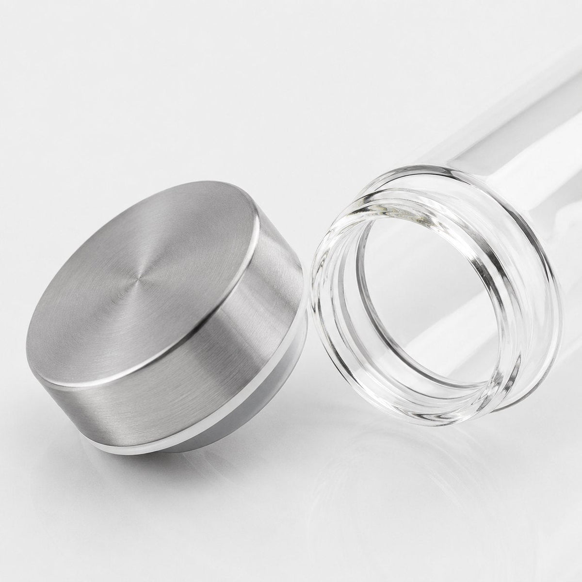 Dual-chamber mineral water bottle