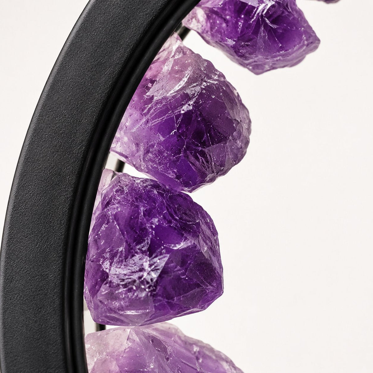 Amethyst crystal table lamp