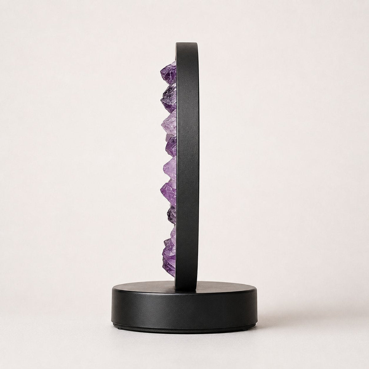 Amethyst crystal table lamp