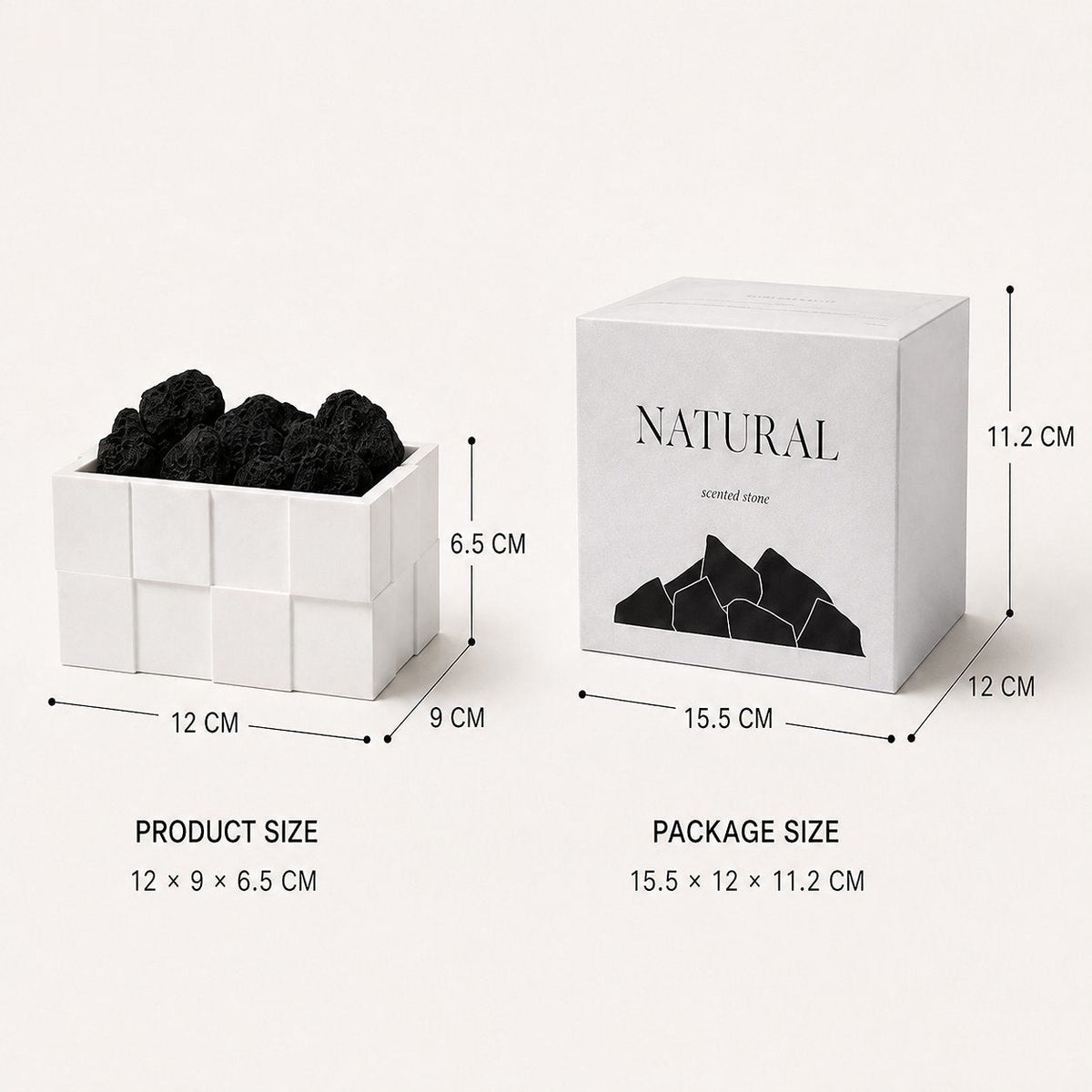 Black lava rock essential oil diffuser