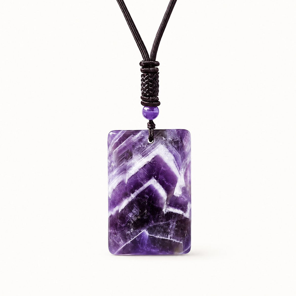 Chevron amethyst pendant