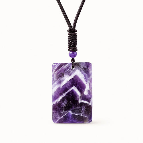 Chevron amethyst pendant