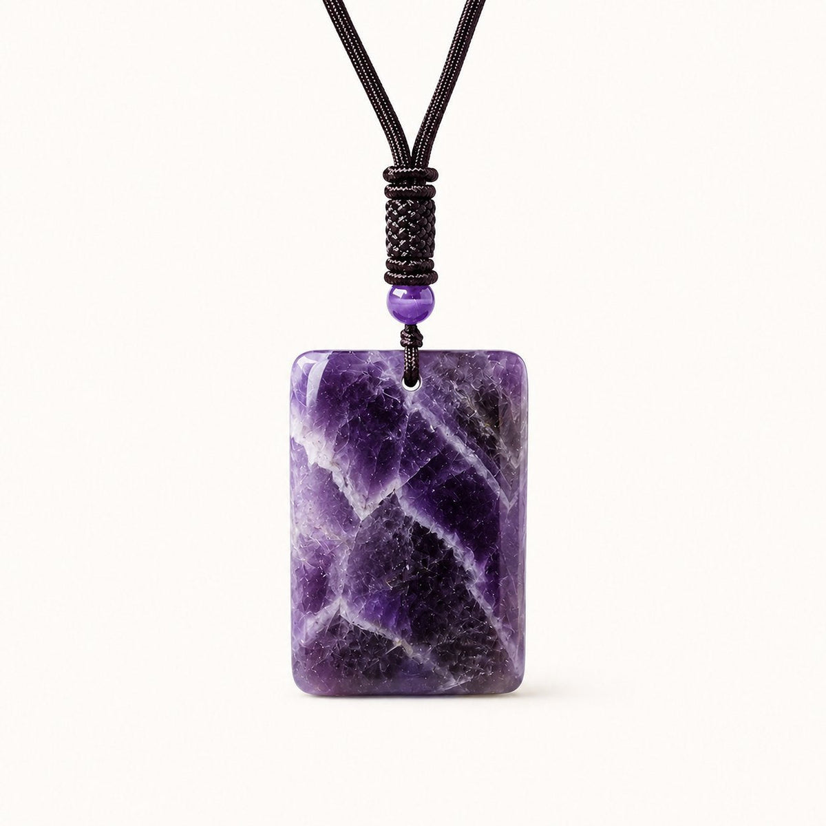 Chevron amethyst pendant
