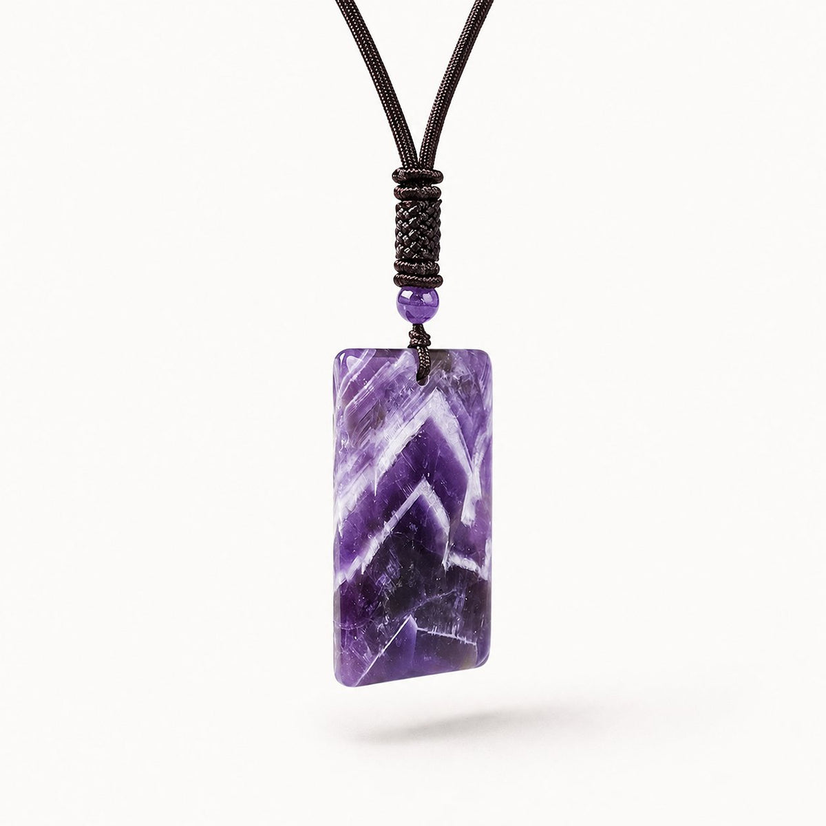 Chevron amethyst pendant