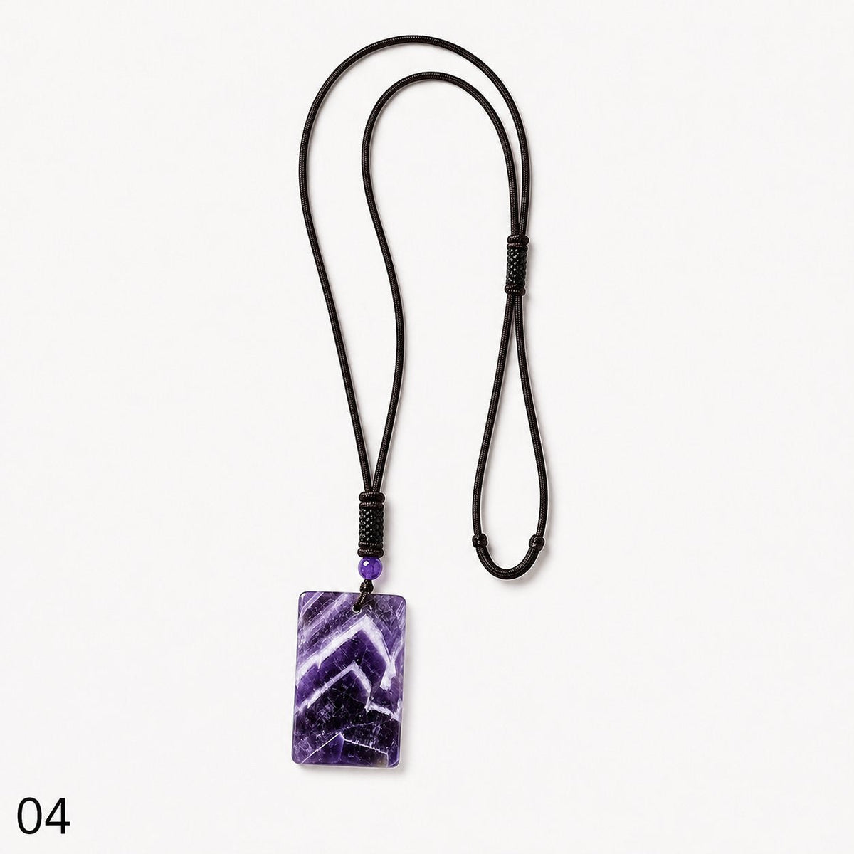Chevron amethyst pendant