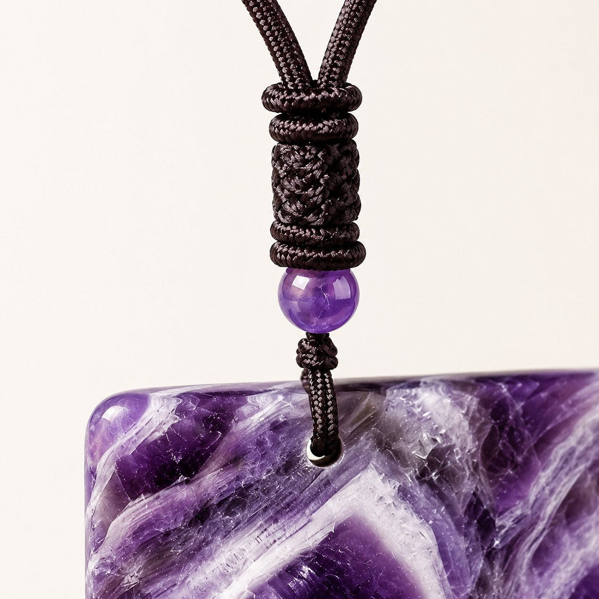 Chevron amethyst pendant