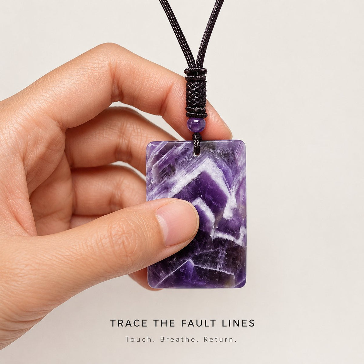 Chevron amethyst pendant