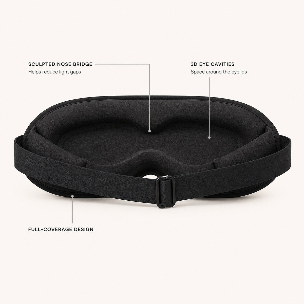 Weighted blackout sleep mask